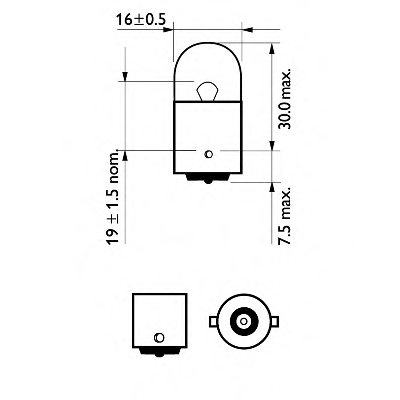 PHILIPS 12814B2 Bulb, indicator